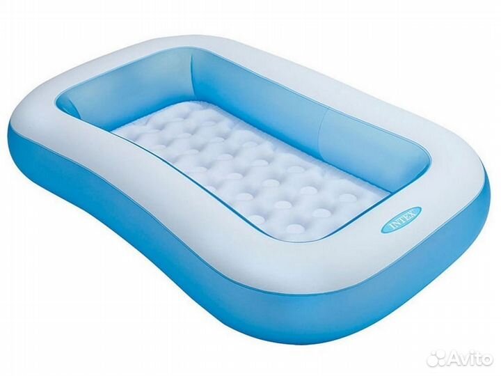 Бассейн детский Intex Rectangular Baby 166х100х28с