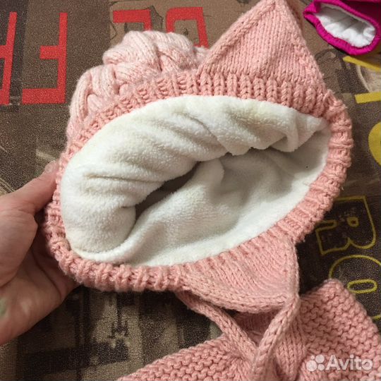 Шапка снуд варежки