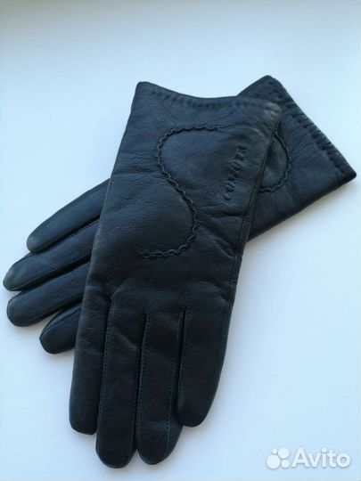 Перчатки женские кожаные 2 пары