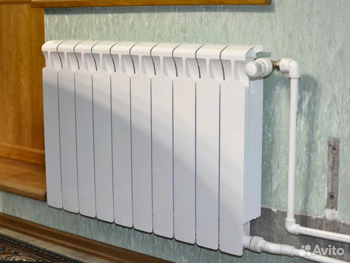 Установка радиатора отопления