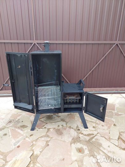 Угольная коптильня горячего копчения