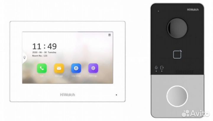 Wi-Fi IP-видеодомофон HiWatch DS-D100ikwf(B)