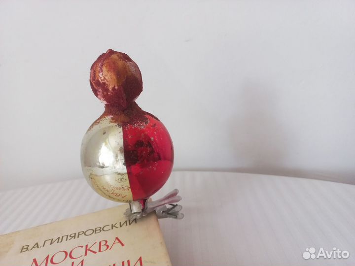 Елочная игрушка клоун на прищепке СССР