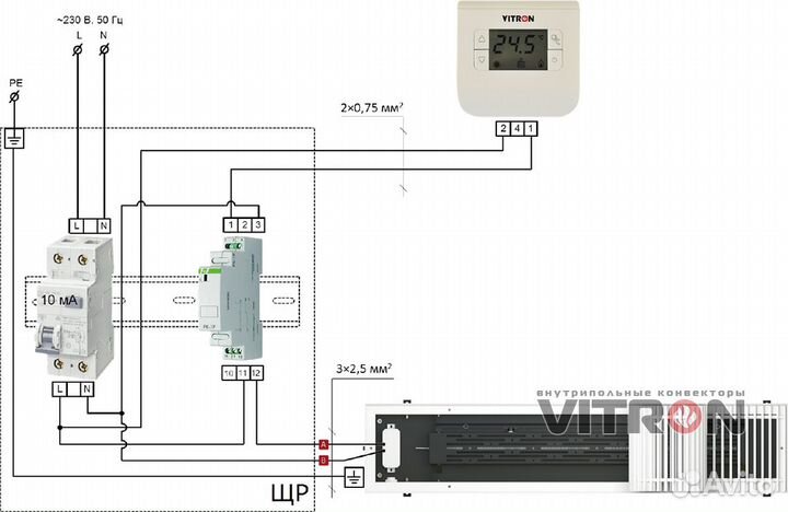 5 Конвектор электрический без вентилятора высота 9