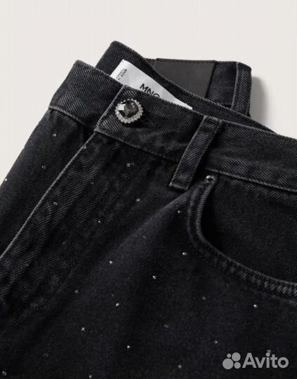 Джинсы mango 36 в стразах