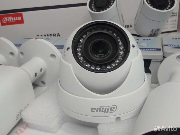 Комплект видеонаблюдения 4Мп Dahua 10 камер zoom
