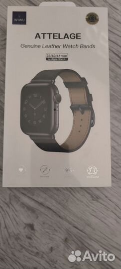 Кожаный ремешок для apple watch 38/40/41mm