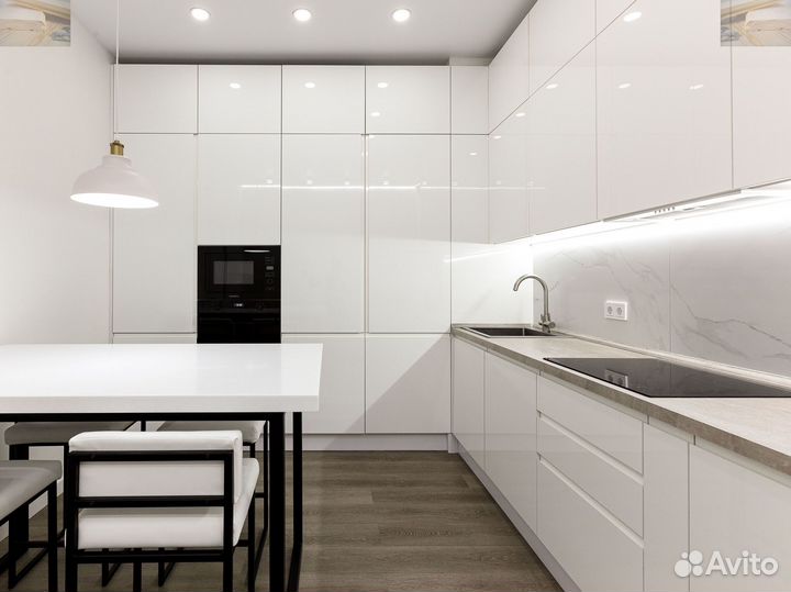 Кухня Угловая Белая в Москве