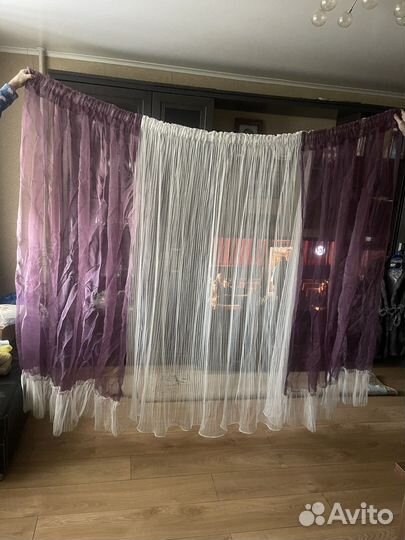 Тюль на кухню короткая