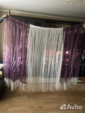 Тюль на кухню короткая