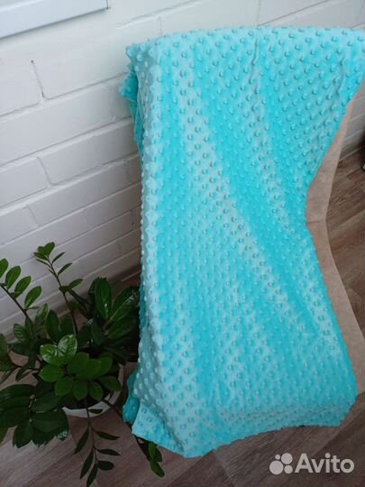 Ткань плюш минки салатовый цвет