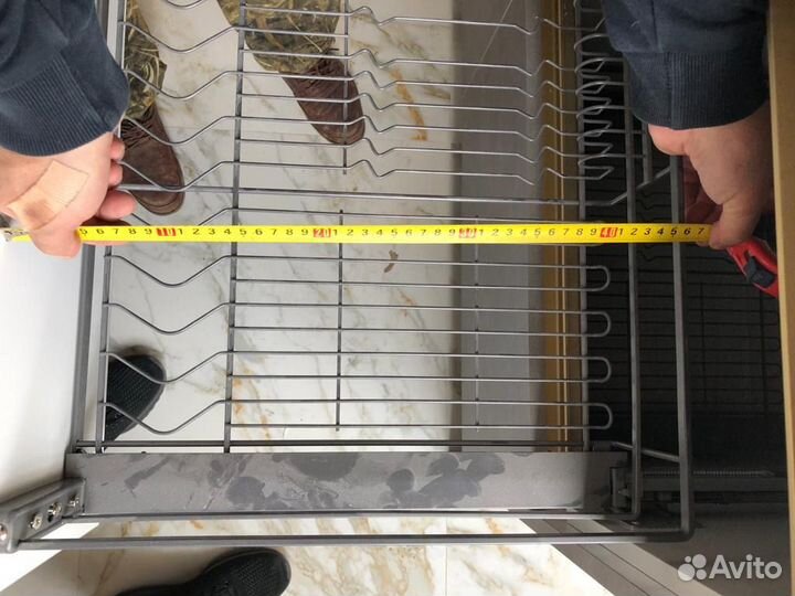 Сушка выдвижная нижняя для посуды В базу 600 мм