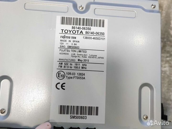 Магнитола на toyota camry 55