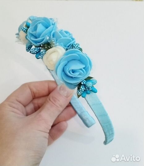 Детский ободок с цветами