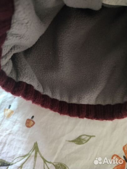 Осенняя кепка с ушками вельветовая+ шапка+см.фото