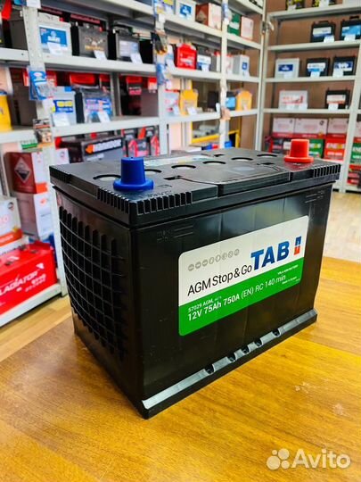 Аккумулятор AGM Гелевый TAB 75 Ач на Start-stop