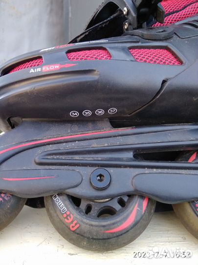 Роликовые коньки детские, защита и сумка