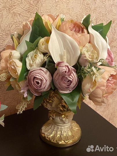 Цветы,ваза, подарок, интерьерные