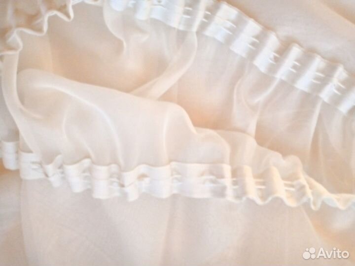 Вуаль кремовый на шторной ленте (ш 6 м.*в 2,5м)