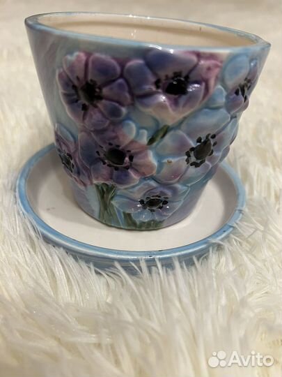 Керамический цветочный горшок