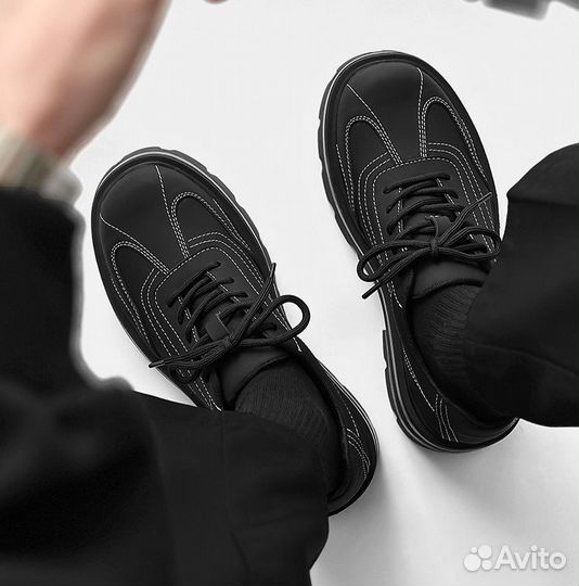 Ботинки Balenciaga type кожаные