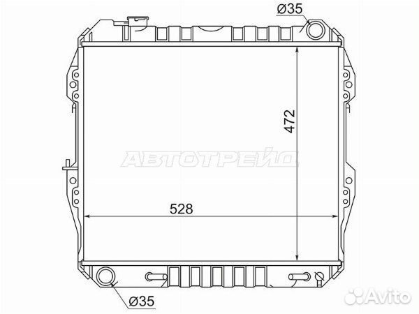 Радиатор toyota 4runner, toyota hilux, toyota hilux surf, toyota hilux/surf N13 88-97, toyota hilux