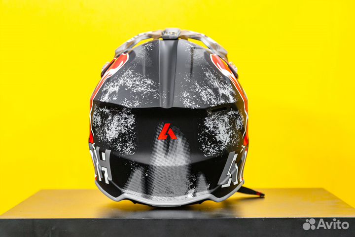 Кроссовый шлем Airoh Wraap Alien Red Matt