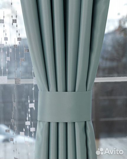 Шторы Адора топаз новые на окна пошив
