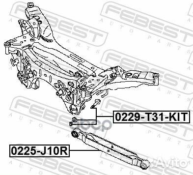 Болт с эксцентрик nissan qashqai J10E 2006.12-2