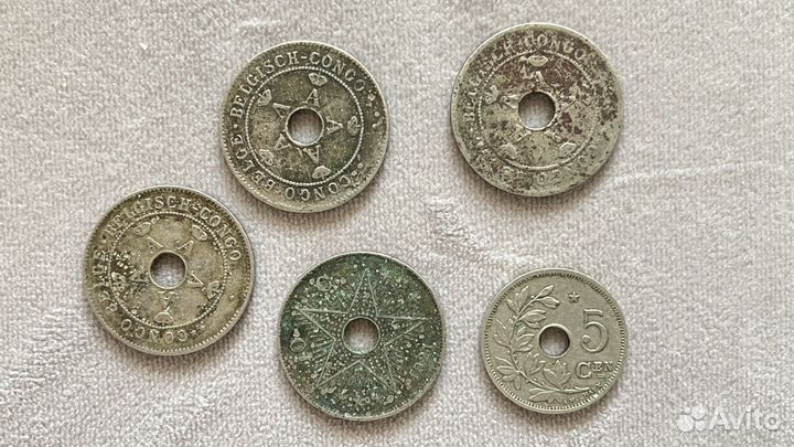 Монеты конго бельгия