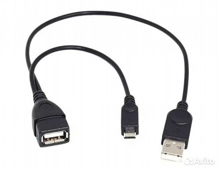 OTG micro usb с разъёмом для зарядки