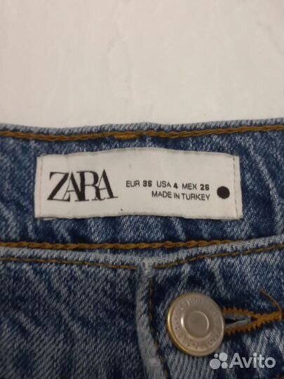 Джинсовые шорты zara 36