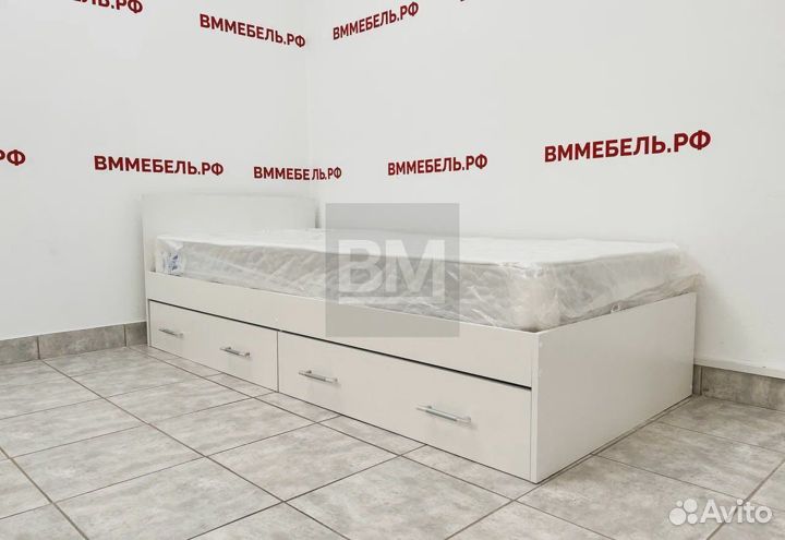 Кровать 90х200 с ящиками