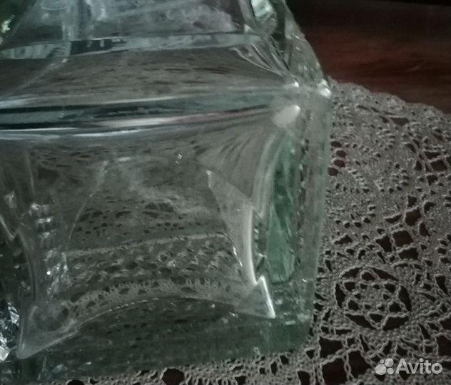 Штофы хрусталь, стекло. Бутылка зелёного стекла