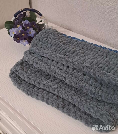 Плед детский вязаный ручная работа