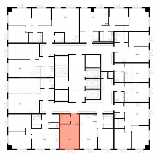 Квартира-студия, 19,8 м², 2/23 эт.