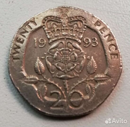 Монета 20 пенсов Великобритания 1993