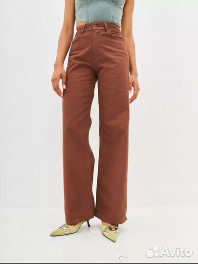 Джинсы клеш широкие прямые