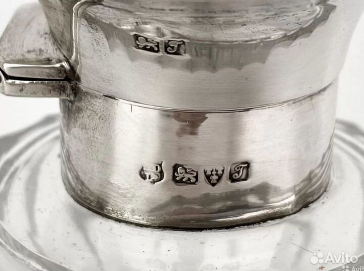 Флаконы для духов, Англия, стекло, серебро, 1919 г