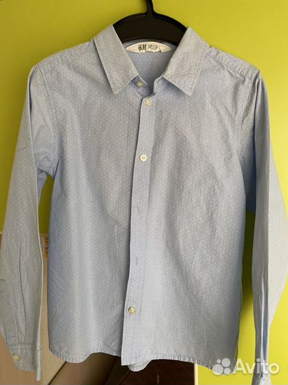 Рубашки 3шт, р128 hm,mango,acoola