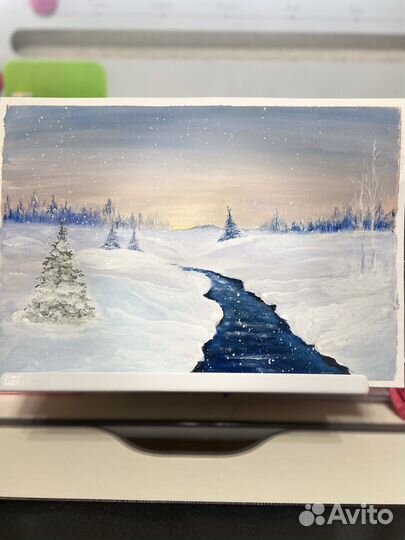 Картина гуашью