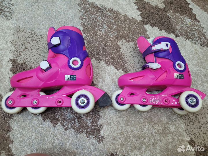 Детские ролики раздвижные 30-32 размер и защита