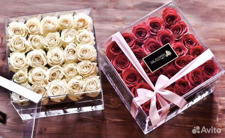 Акриловые коробки для цветов, праздник