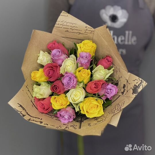 21 роза с оформлением