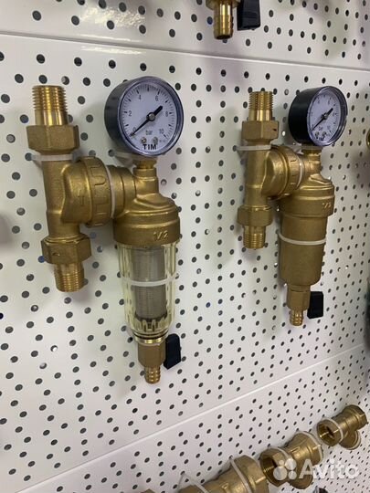 Фильтр промывной свободного вращения с манометром