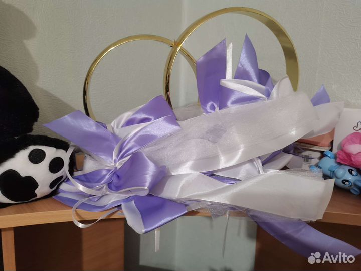 Кольца на машину свадебные