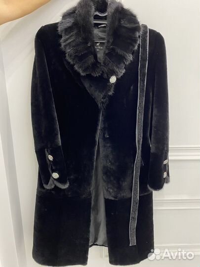Шуба мутон + норка