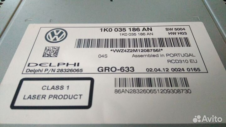 Магнитола VW RCD 310