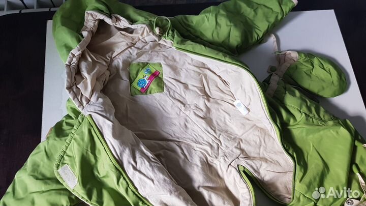 Комбинезон демисезонный 68 см зелёный