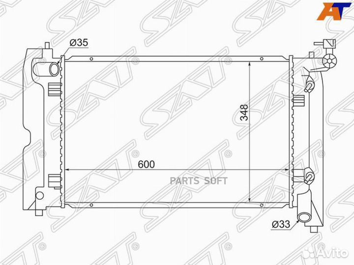 Радиатор охлаждения Тойота Королла USA 1ZZ-FE/3ZZ